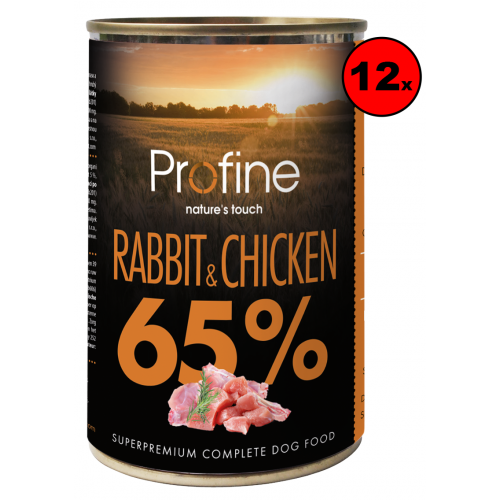 Profine 65% Rabbit & chicken 12 x 400g