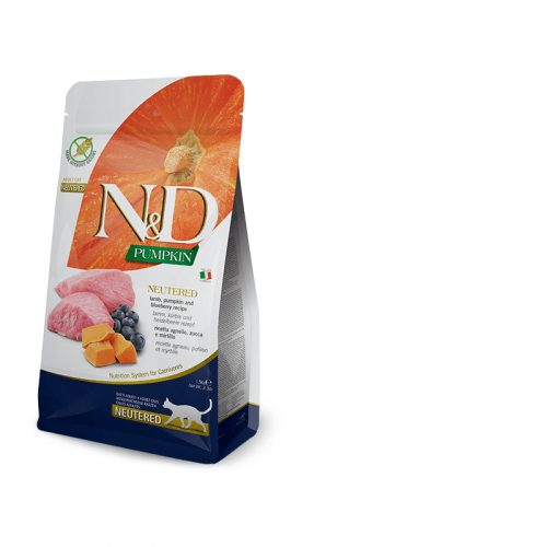 N&D Pumpkin CAT Neutered Lamb & Blueberry 5kg