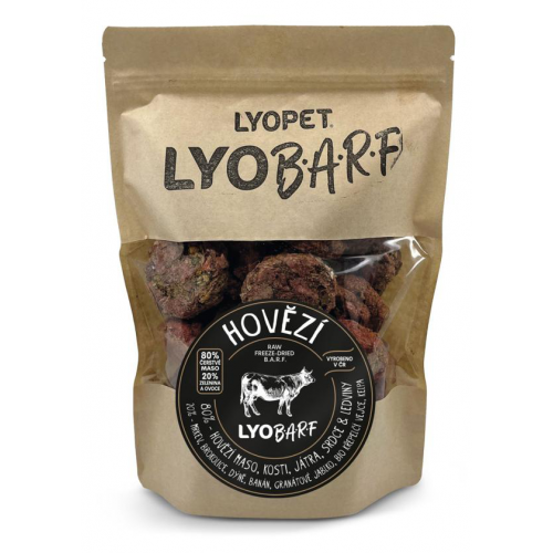 LYOPET LyoBARF Beef 6 ks (hovězí BARF pro psy)