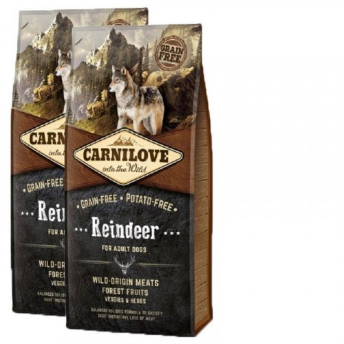 2 x Carnilove Dog Reindeer for Adult 12kg