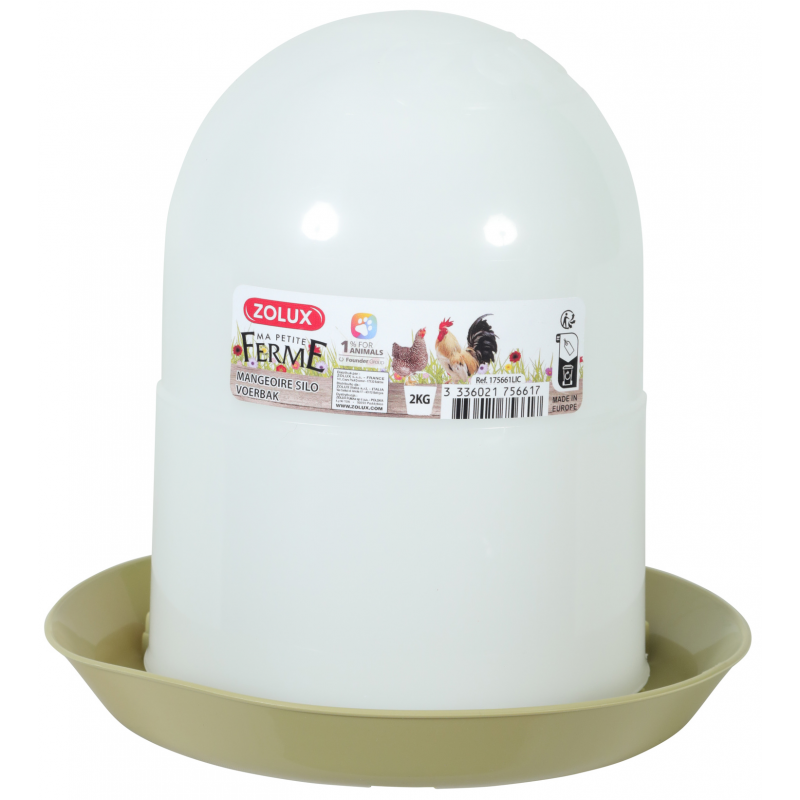 Žlab pitný pro drůbež 1,5l zelená Zolux