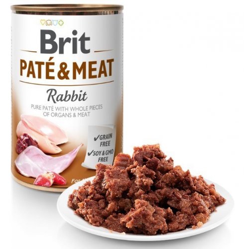 Brit Dog konz Paté & Meat Rabbit 400g (min. odběr 12 ks)