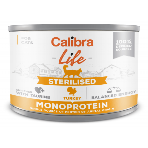 Calibra Cat Life konz. Sterilised Turkey 200 g (min. odběr 6 ks)