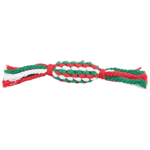 Xmas Candy - vánoční uzlovaný bombon , 24 cm, bavlněné lano