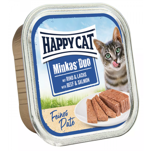 Happy Cat Minkas Duo Rind & Lachs Paté 100 g