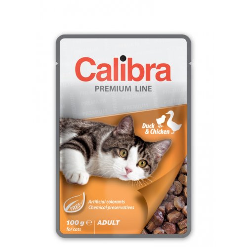 Calibra Cat  kapsa Premium Adult Duck & Chicken 100g (min. odběr 24 ks)