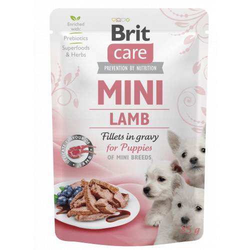 Brit Care Dog Mini Puppy Lamb fillets in gravy 85g (min. odběr 24 ks)