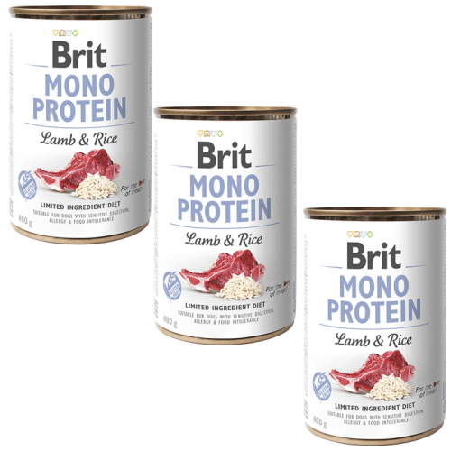3x Brit Mono Protein Lamb & Brown Rice 400g