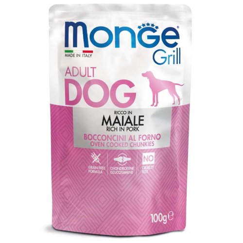 MONGE GRILL kapsička s vepřovým masem pro psy 100 g (min. odběr 24 ks)