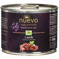 Nuevo kočka Senior Jehněčí s brusinkami konzerva 200g