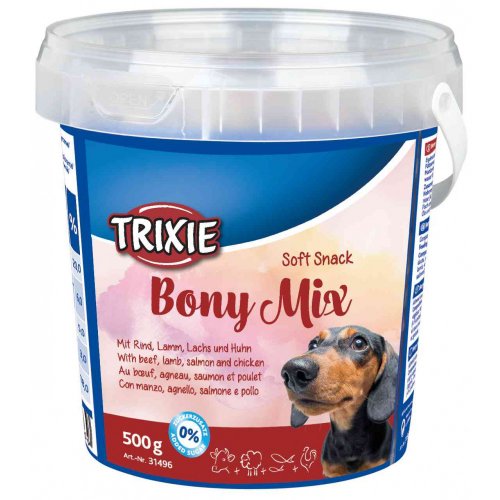 Soft Snack Bony MIX - hovězí, jehněčí, losos, kuře 500 g