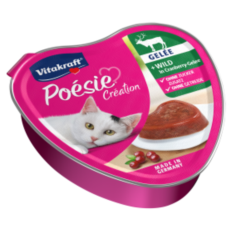 Vitakraft Cat Poésie Gelée vanička zvěř.brusinka 85g