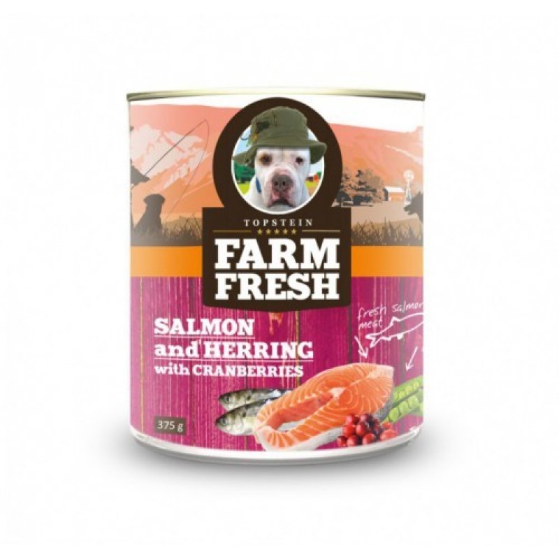 Farm Fresh Dog Salmon&Herring+Cranberries konzer 750g
