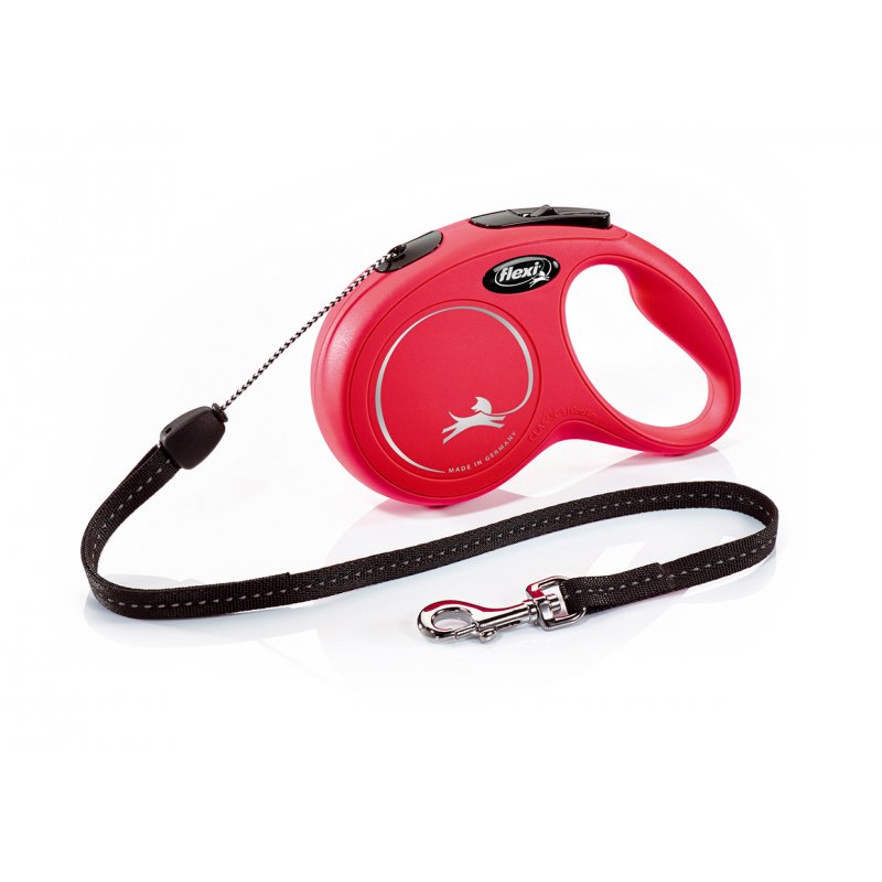 Vodítko FLEXI Classic NEW S lanko 8m/12kg červená