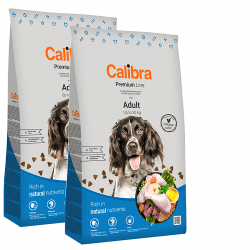 2x Calibra Dog Premium Line Adult 12 kg NEW