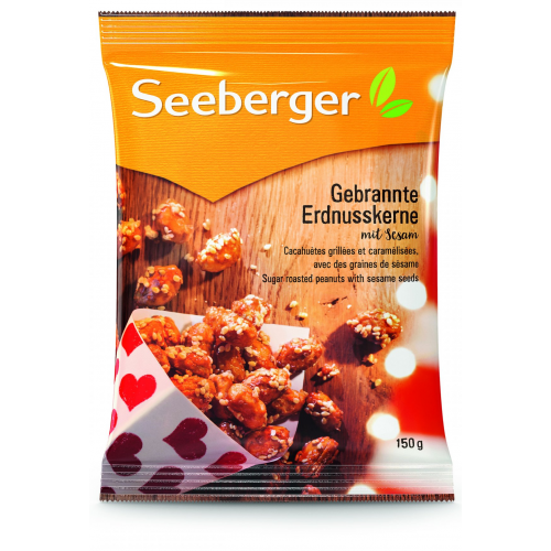Seeberger Pražené arašídy v cukru se sezamovými semínky 150g