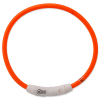Obojek DOG FANTASY světelný USB oranžový 65cm
