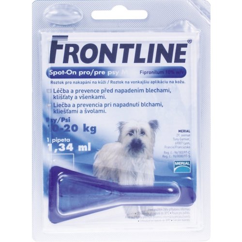 Frontline Spot-On Dog M sol 1x1,34ml - modrý