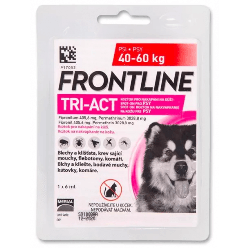 Frontline Tri-Act Spot-on XL (1ks pro psy 40-60 kg)