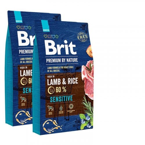 2x Brit Premium by Nature Sensitive Lamb 8kg