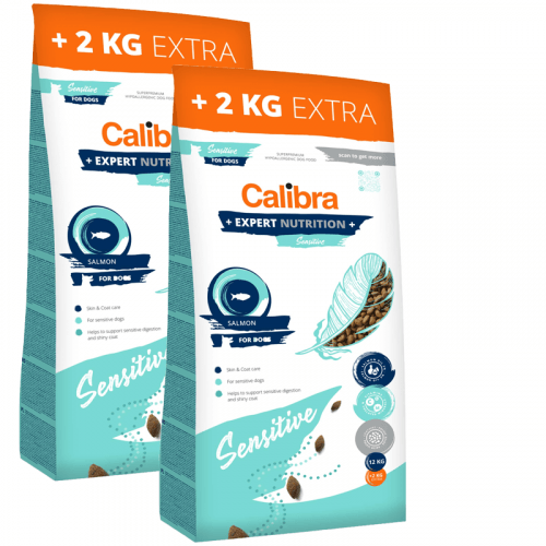 2x Calibra Dog EN Sensitive Salmon  12kg + 4kg ZDARMA