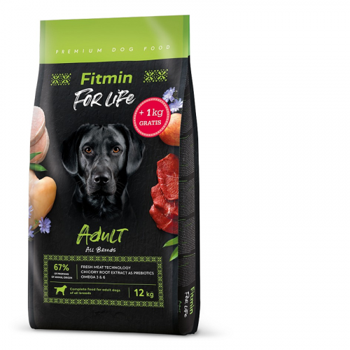Fitmin For Life DOG Adult All Breeds 12 kg + 1 kg ZDARMA