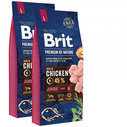 2x Brit Premium by Nature Junior L 15kg