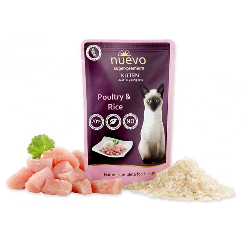 Nuevo kotě kapsa drůbeží s rýží 85g