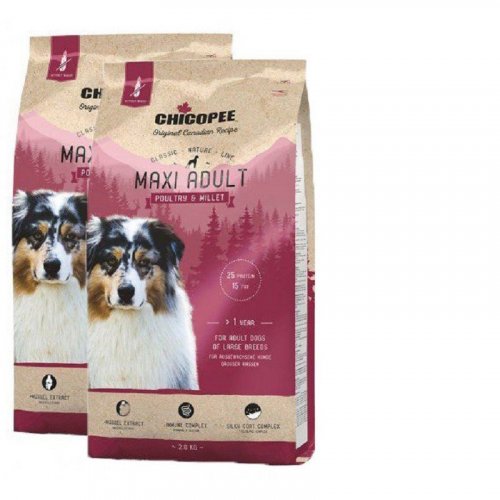 2x Chicopee Classic Nature Maxi Adult Poultry & Millet 15kg