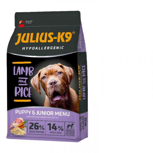 JULIUS K-9 HighPremium 3kg PUPPY&JUNIOR Hypoallergenic LAMB&Rice