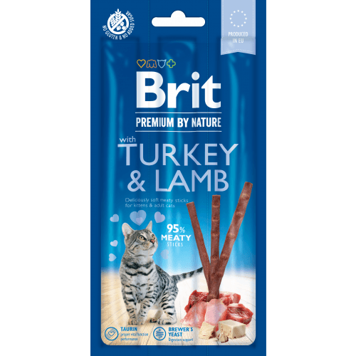 Brit Premium by Nature Cat Sticks with Turkey & Lamb 3ks (3 x 5g)