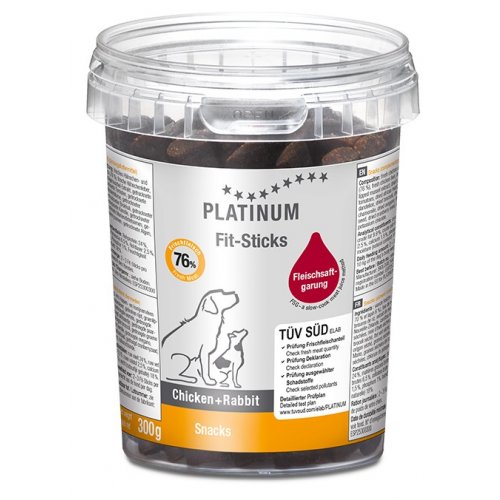 Platinum Fit-Sticks Chicken & Rabbit - Kuře & Králík tyčinky 300 g
