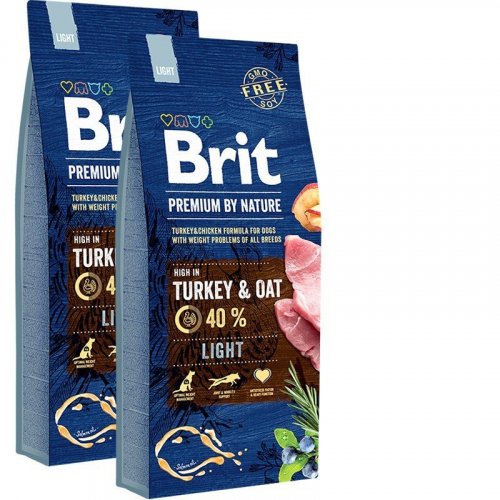 2x Brit Premium by Nature Light 15kg