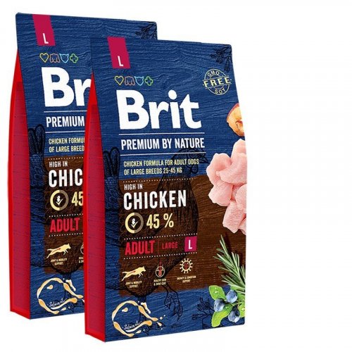 2x Brit Premium by Nature Adult L 8kg