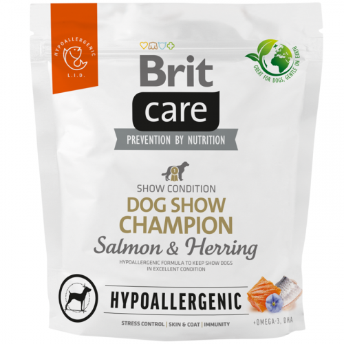Brit Care Dog Hypoallergenic Dog Show Champion 1 kg NEW