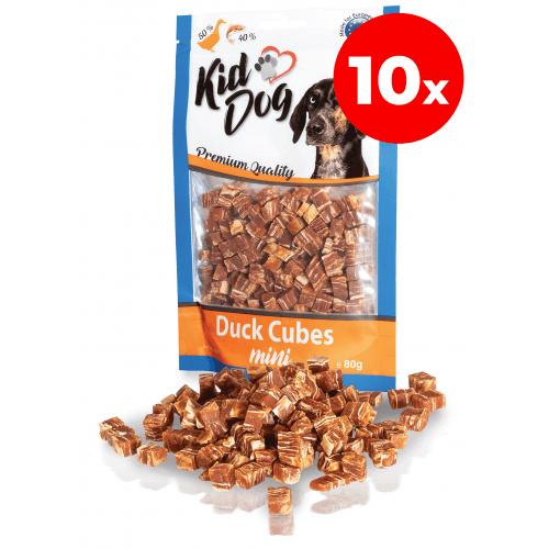 KIDDOG mini kostičky z kachního masíčka a tresky 10 x 80 g