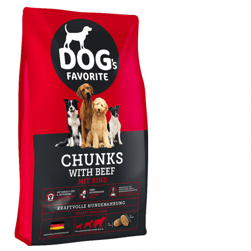 Dog´s Favorit Chunks with Beef 15 kg