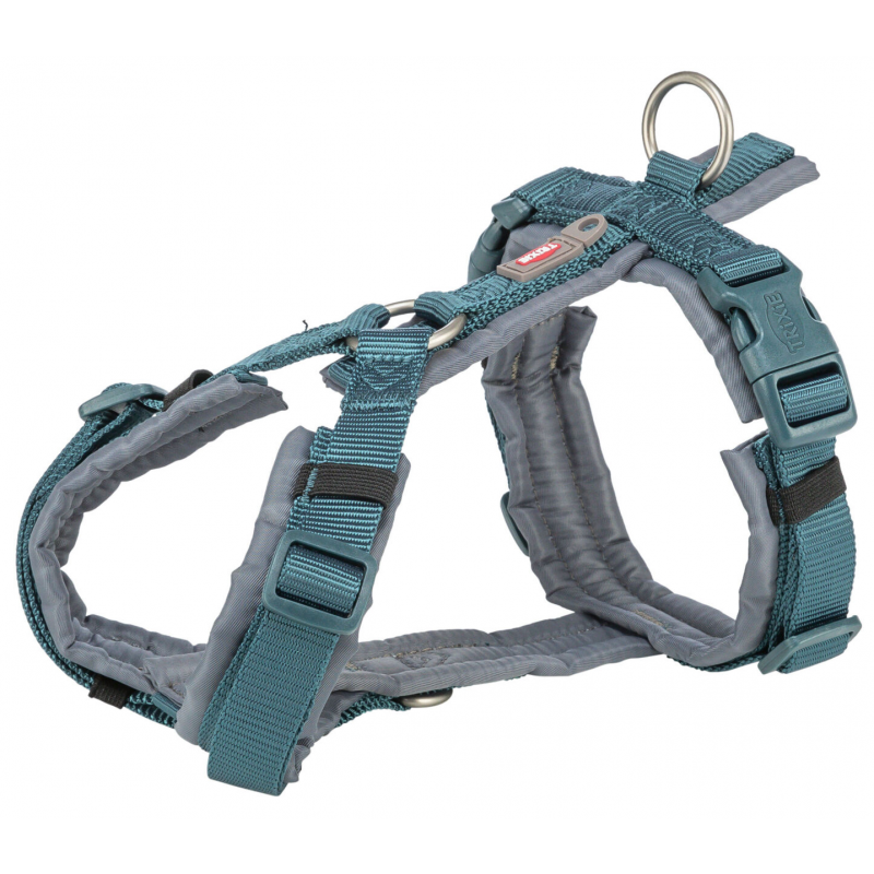 Premium trekingový postroj, S-M: 44-53 cm, 20 mm, petrolejová/grafit