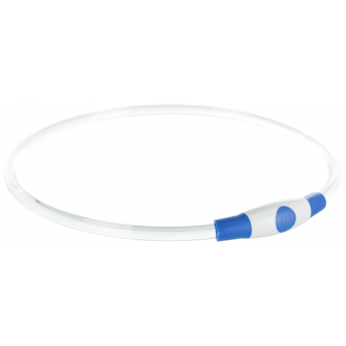 Flash light ring USB, blikací obojek, L-XL: 65 cm/ ø 8 mm, modrá (RP 2,10 Kč)