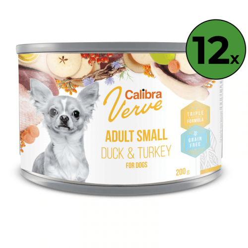 Calibra Dog Verve konz. GF Adult Small Duck & Turkey 12 x 200 g