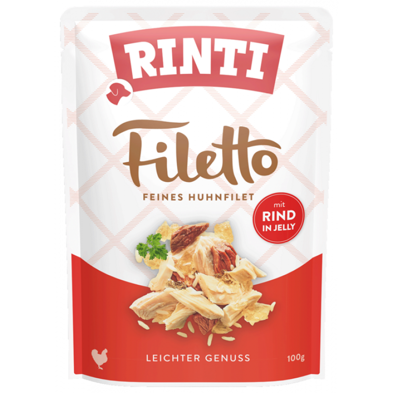 Rinti Dog Filetto kapsa kuře+hovězí v želé 100g