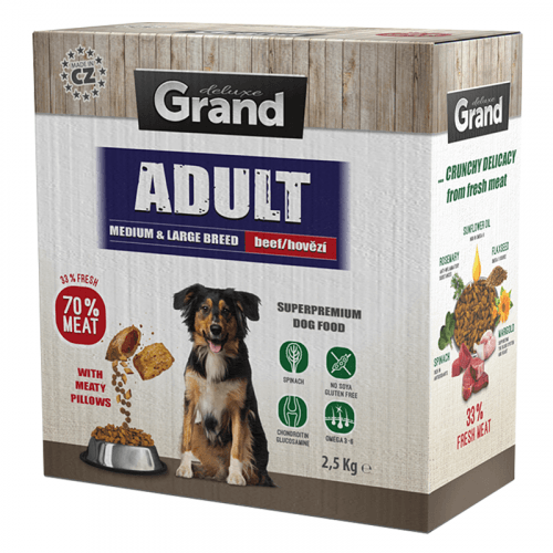 GRAND Adult medium&large breed hovězí 2,5kg