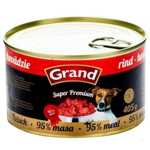 GRAND konzerva Superpremium pes hovězí 405g