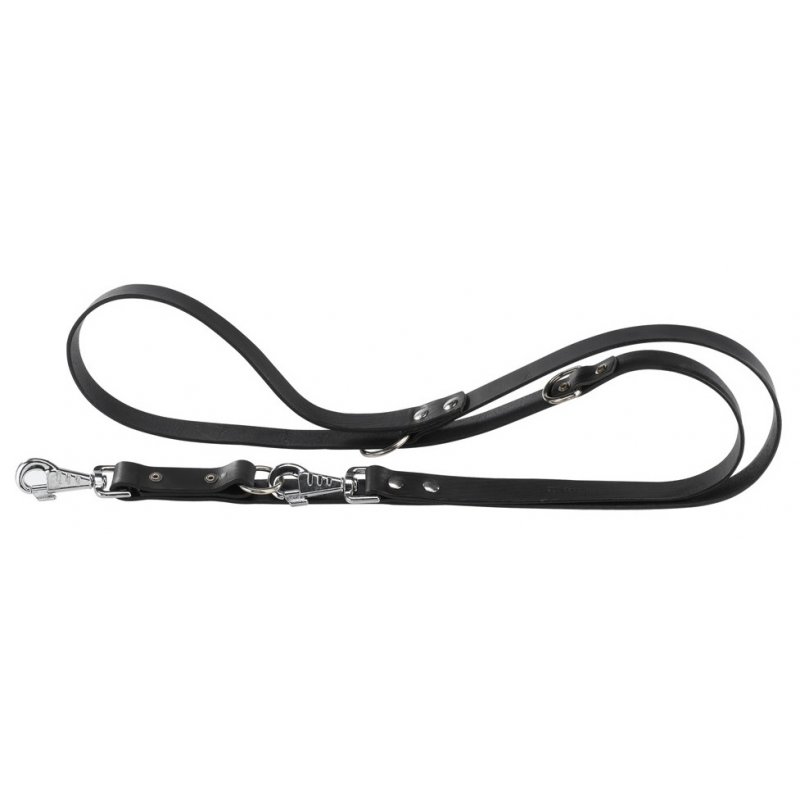 Vodítko kožené černé NATURAL GA 200cm x 18mm