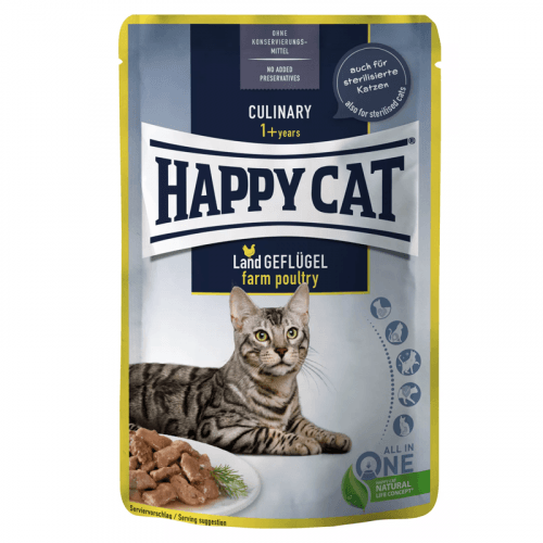 Happy Cat Pouches - Meat in Sauce Culinary Land-Geflügel 85 g