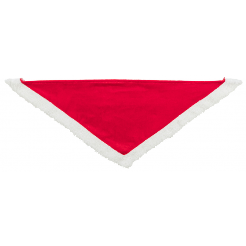 Xmas NECKERCHIEF - vánoční sametový šátek, 75 cm, červená