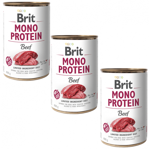 3x Brit Mono Protein Beef 400g