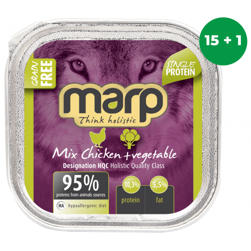 Marp Mix vanička pro psy kuře+zelenina 16x100g