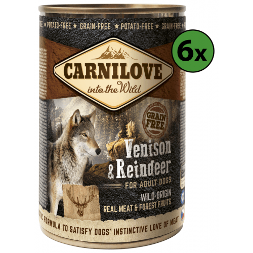 6x Carnilove Wild Meat Venison & Reindeer 400g