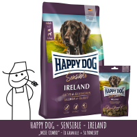 MOJE COMBO: Happy Dog Sensible Ireland 12,5 kg + Snack Ireland 100 g (3x)